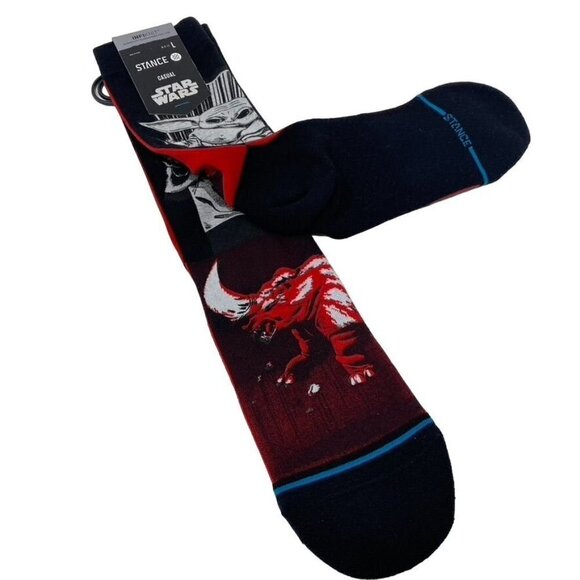 STAR WARS X STANCE MEN'S MANGA CREW SOCKS YODA SZ LARGE 9-13 - Picture 5 of 8